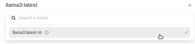 Sélectionner son modèle avec le menu depuis la page d'accueil Capture d'écran du menu déroulant pour sélectionner son modèle