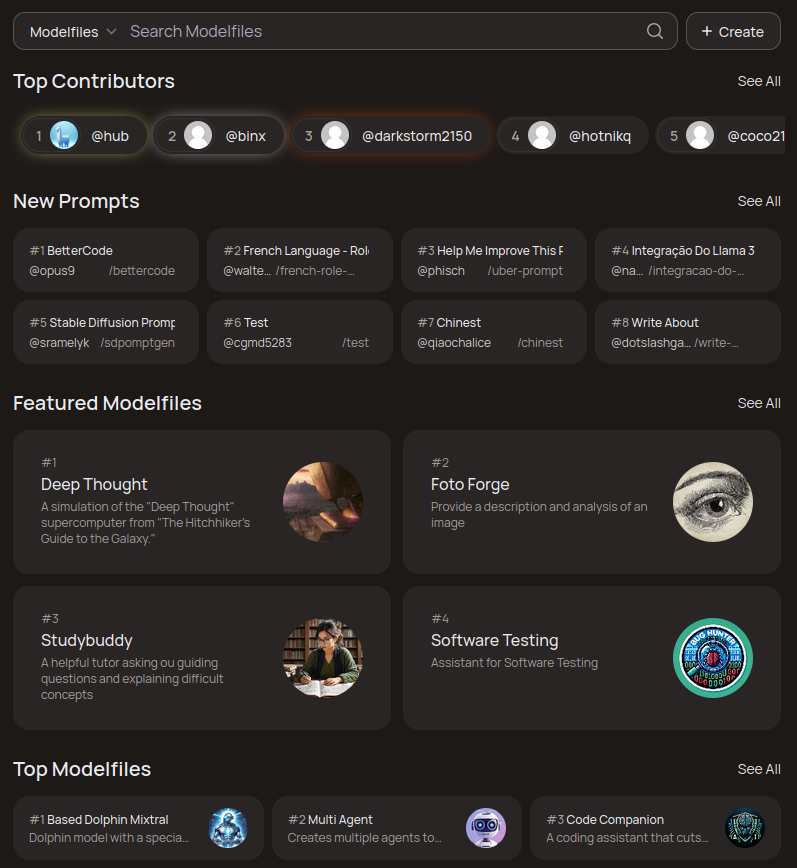 Page d'accueil du site OpenWebUI Capture d'écran de la page d'accueil du site OpenWebUI